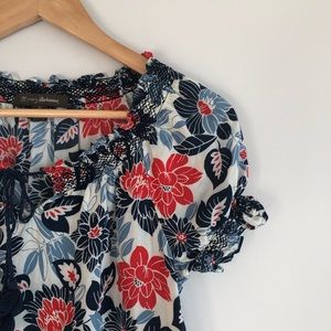 TOMMY BAHAMA | Flower Pattern Boho Style Top